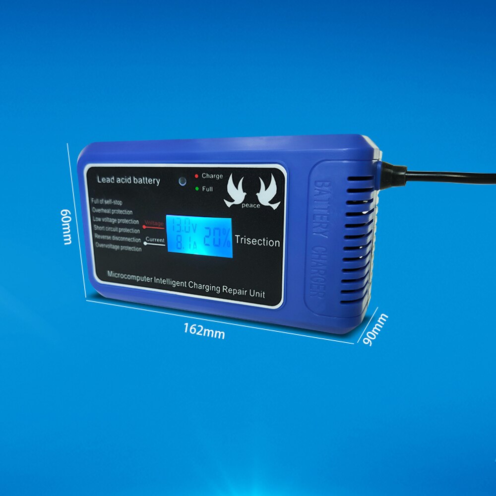 12V 10A Intelligent Repairing Car Charger with LED Display Motorcycle &amp; Car Battery Charger Lead Acid Battery Charger