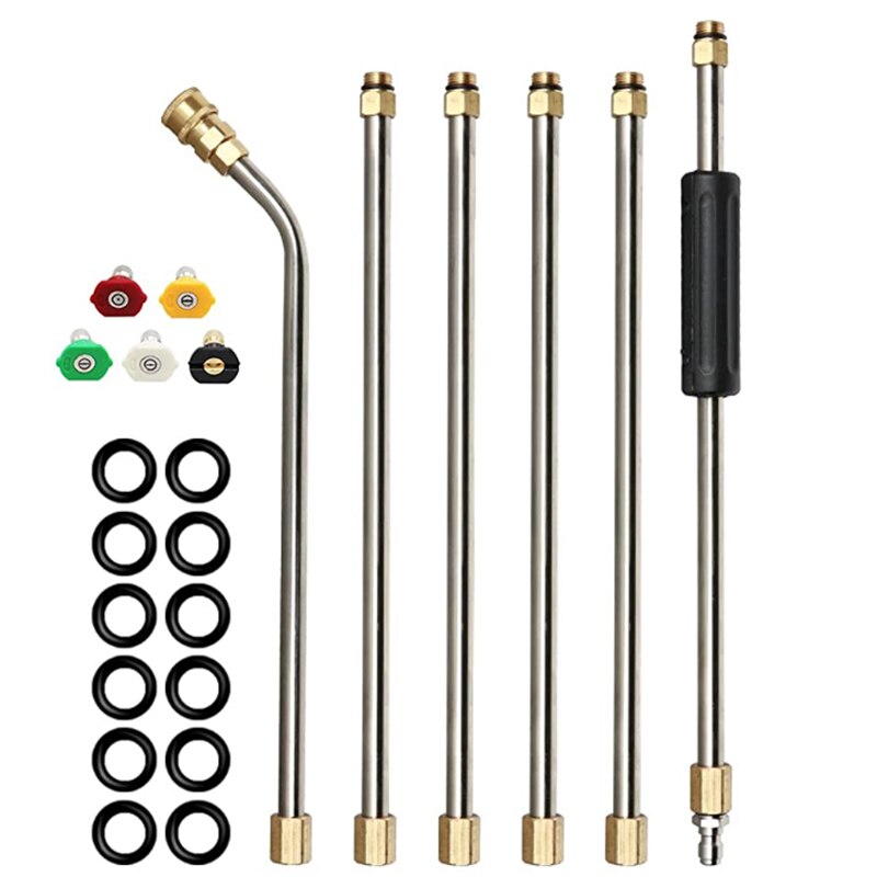 Boquillas de arandela ROUE, herramienta de limpieza, varitas de extensión, boquilla de limpiador de techo para Karcher K2 K3 K4 K5 K6 K7, limpiador de alta presión: Naranja