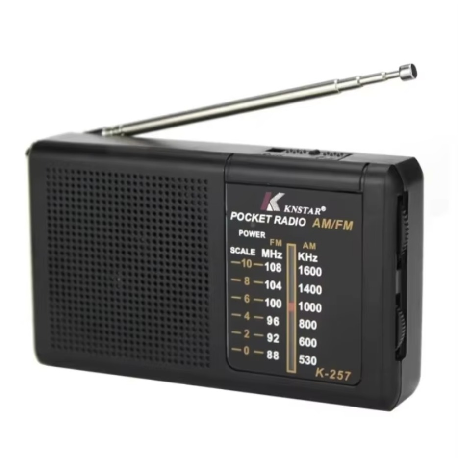 Nuovo AM FM Mini radio portatile a due bande Radio a onde complete alimentata a batteria Altoparlante incorporato Radio di emergenza esterna per anziani