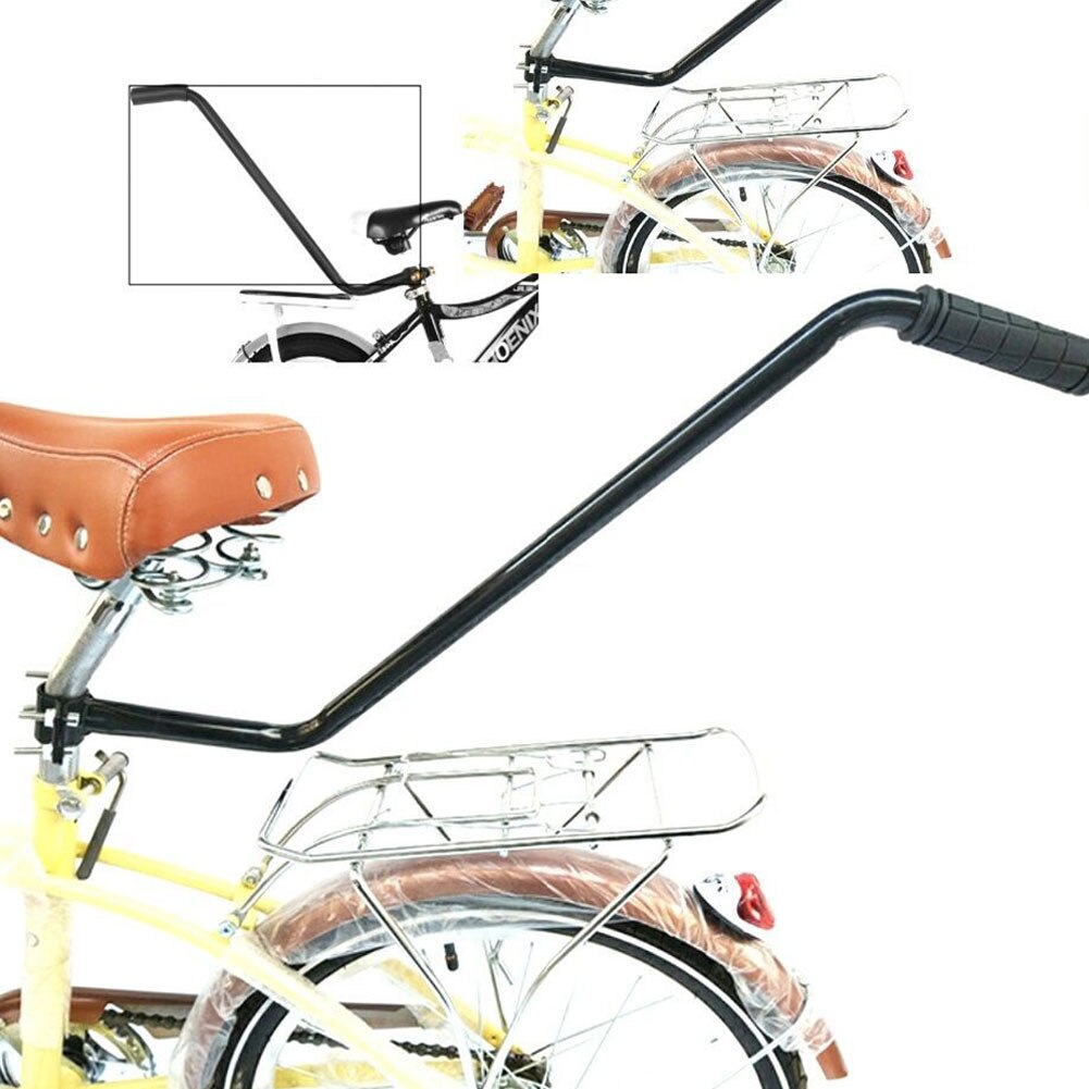 Bike Trainer Bicycle Trainer Children Cycling Bike Safety Balance Push Handle Bike Training Handle for Kids Learning Bike