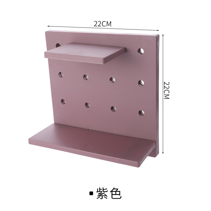 Kawaii organizador Ins estante de almacenamiento 10 unids/set decoración de la habitación de estante de pared agujero Junta baño estanterías de Accesorios de escritorio: brown