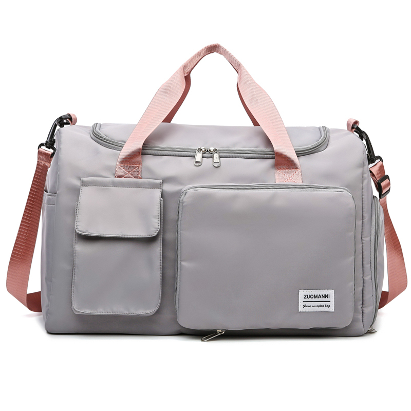 Handbagage Reistas Weekender-plunjezakken met grote capaciteit en schoenencompartiment Sport-fitnesstassen voor dames 2024: GRIJS