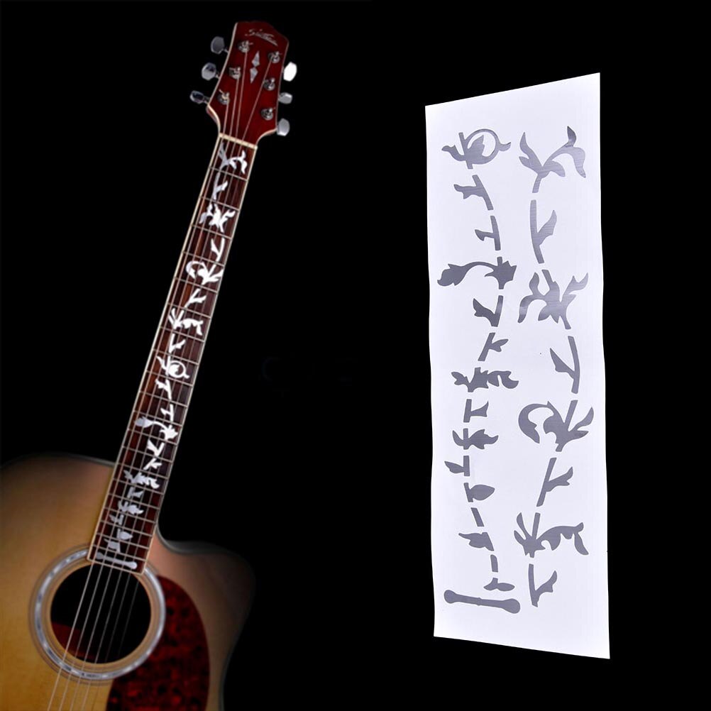 Electric Acoustic Guitar Stickers Bass Inlay Decal Ultra Thin Fretboard Sticker For Guitar Accessories: Default Title