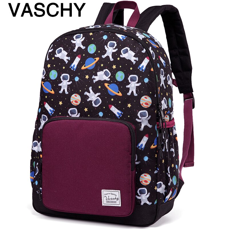 Vaschy crianças mochila crianças sacos de escola jardim de infância pré-escolar mochila dos desenhos animados para meninas meninos com cinta no peito: Astronaut