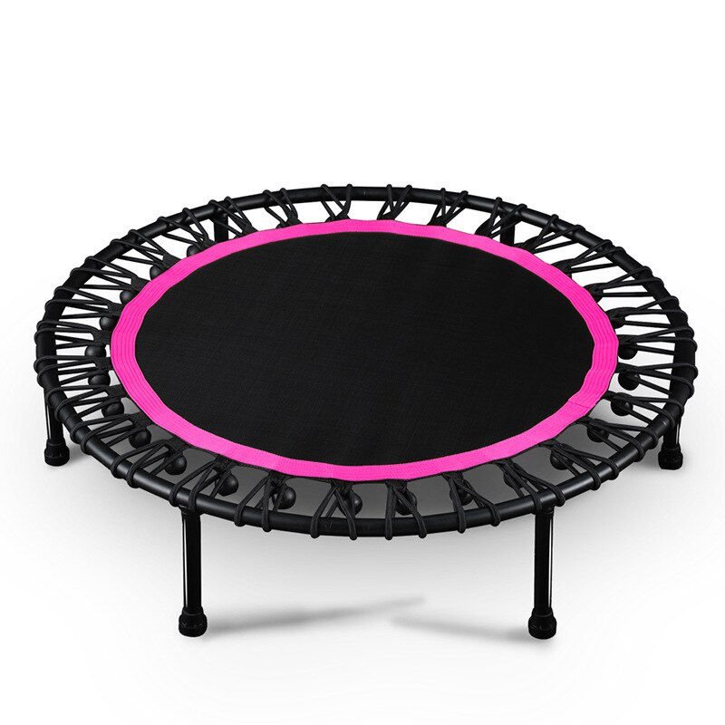 40 Inch Mini Fitness Trampoline For Adults 400bls Indoor Outdoor Silent Jumping Bed Elastic Trampolines Aerobic Exercise Workout: PINK