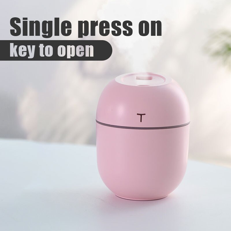Mini humidificador de aire ultrasónico 200ML USB Copa deslumbrante difusor de aceites esenciales LED niebla que hace el humidificador purificador del hogar