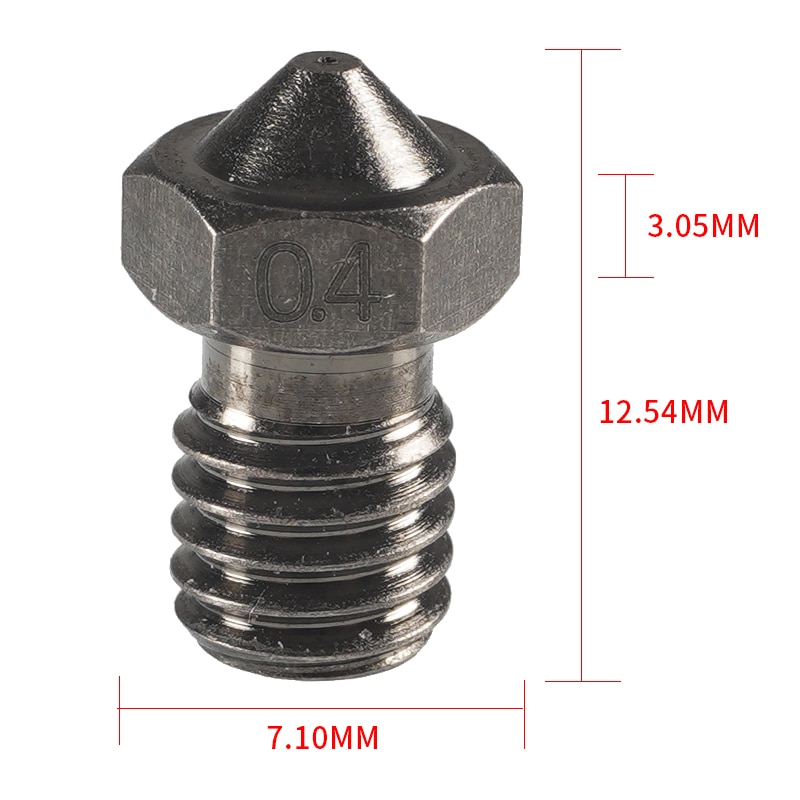 KeePang – buse d'imprimante 3D, en acier moulé Super dur V5 V6, extrudeuse résistante à la Corrosion M6, filetage 1.75mm