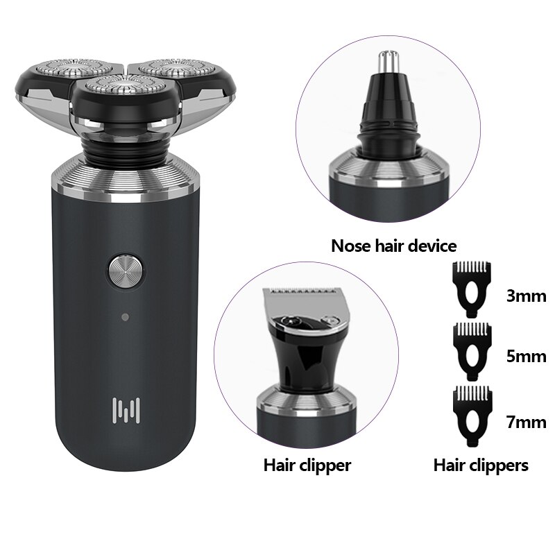 Nat Droog Elektrisch Scheerapparaat Voor Mannen Baard Trimmer Scheerapparaat Oplaadbare Kaal Scheren Machine 5 In 1 Grooming Kit: 04