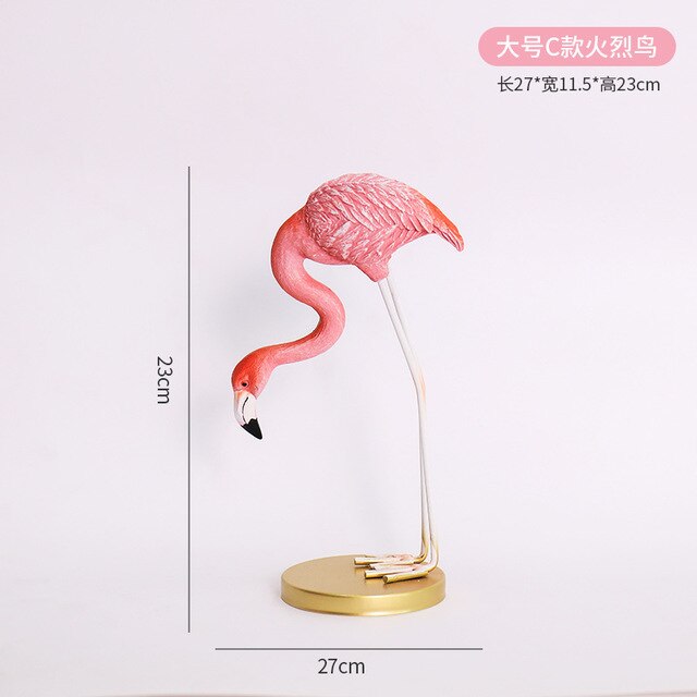 Sugan Leven Roze Flamingo Leuke Dierlijke Vorm Hars Ornament Home Tuin Decoratie Woonkamer Decoratie: a