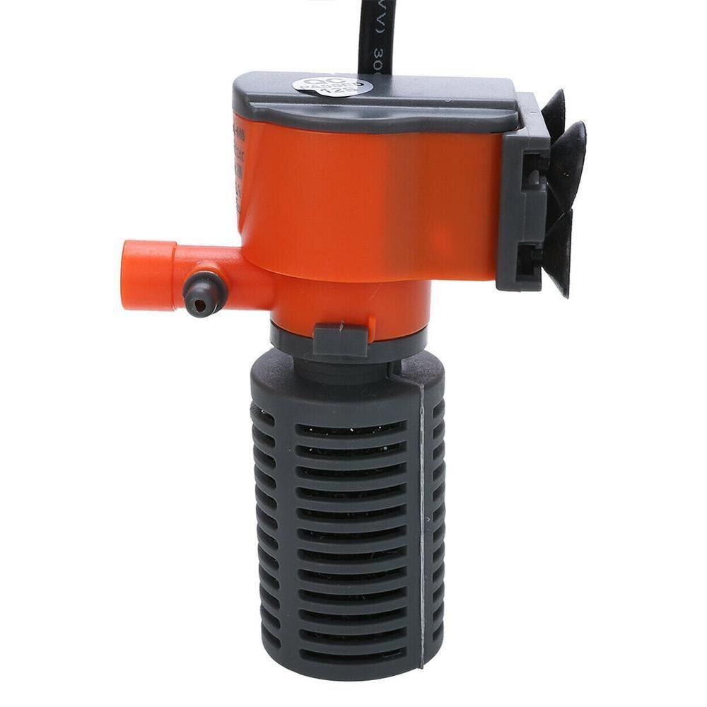 3 en 1 fonction Mini pompe pour filtre d'aquarium, 3W filtre filtrage pompe à débit faible bruit d'air pour l'augmentation de la pompe à éponge, eau H6E5