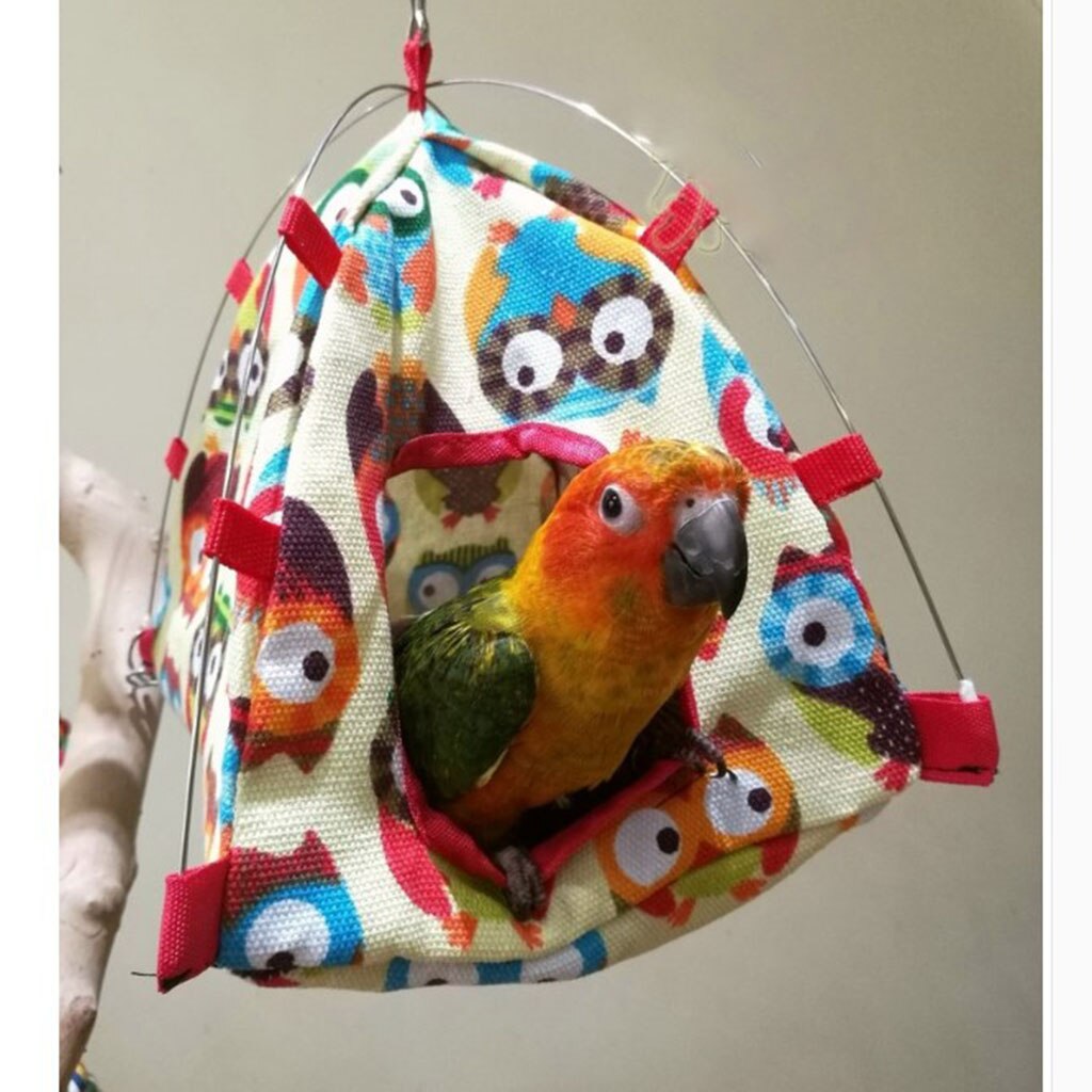 Bird Bed Parrot Sleeping Tent Hut Hanging Hammock Pet Hangable Cockatiel