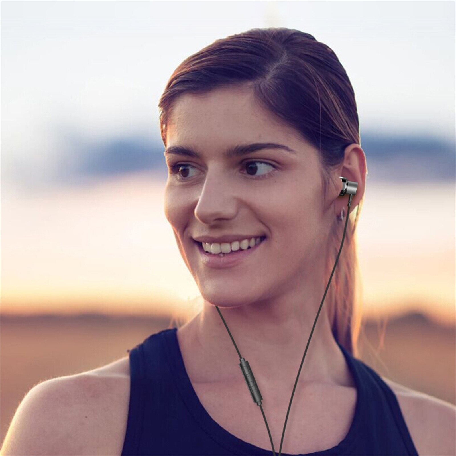 Z1Double Moving 3.5MM In-Ear Stereo Earphone Metal Sport Bass Earphone Noise Isolating Music Headset for all phones
