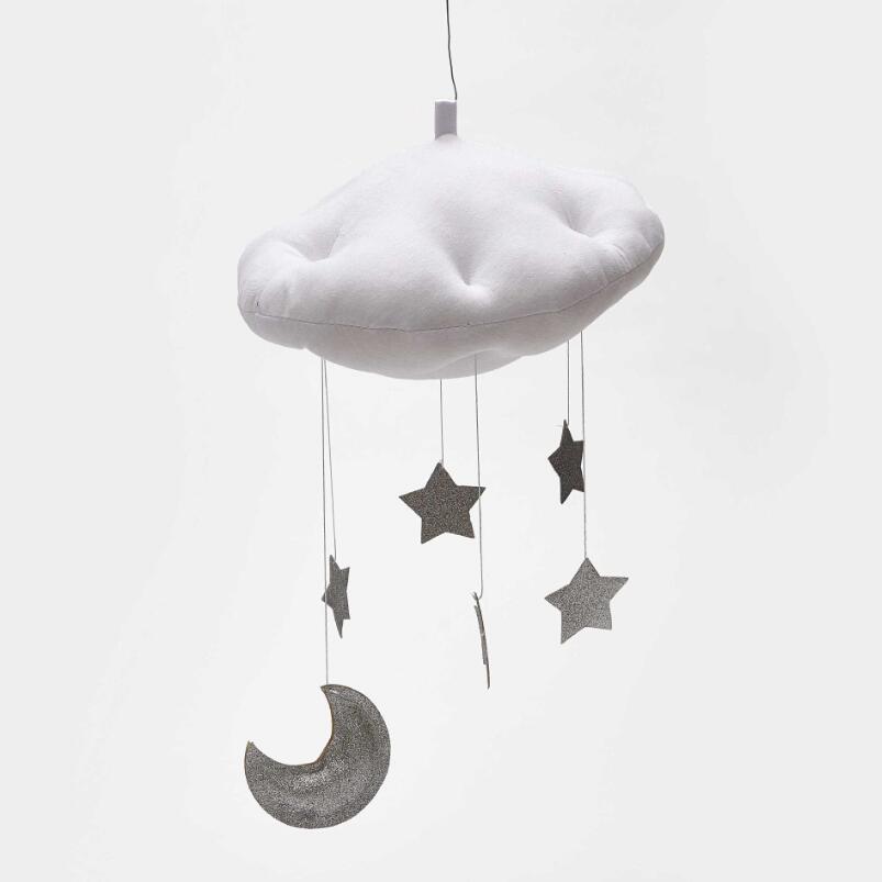 Stijl Nordic Thuis Cloud Wanddecoratie Baby Bebe Wieg Bed Opknoping Decor Voor Baby Troost Pop Kind Room Photo props: White B