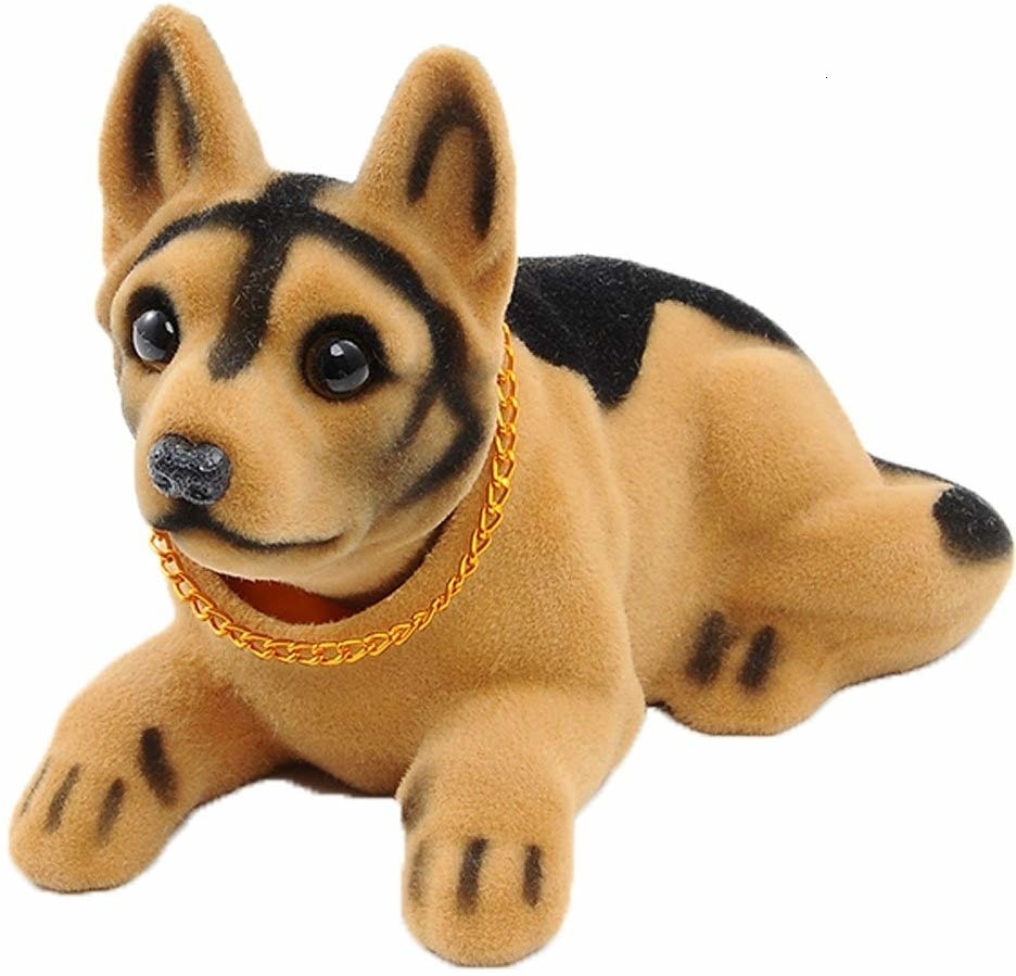 Hovedrystende hund instrumentbræt legetøj dukke til bil ornament nikkende hund auto interiør juledekoration tilbehør