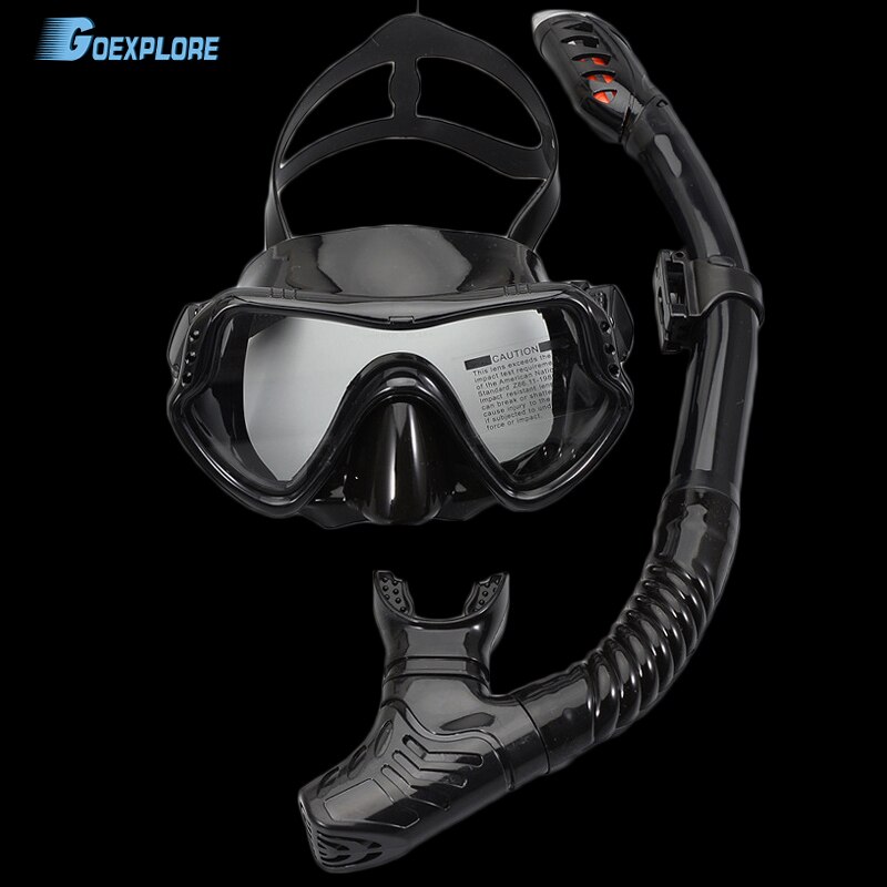Goexplore Scuba Diving Mask Goggles Wide Vision Watersports Equipment With Anti-fog lens Breath Tube Underwater