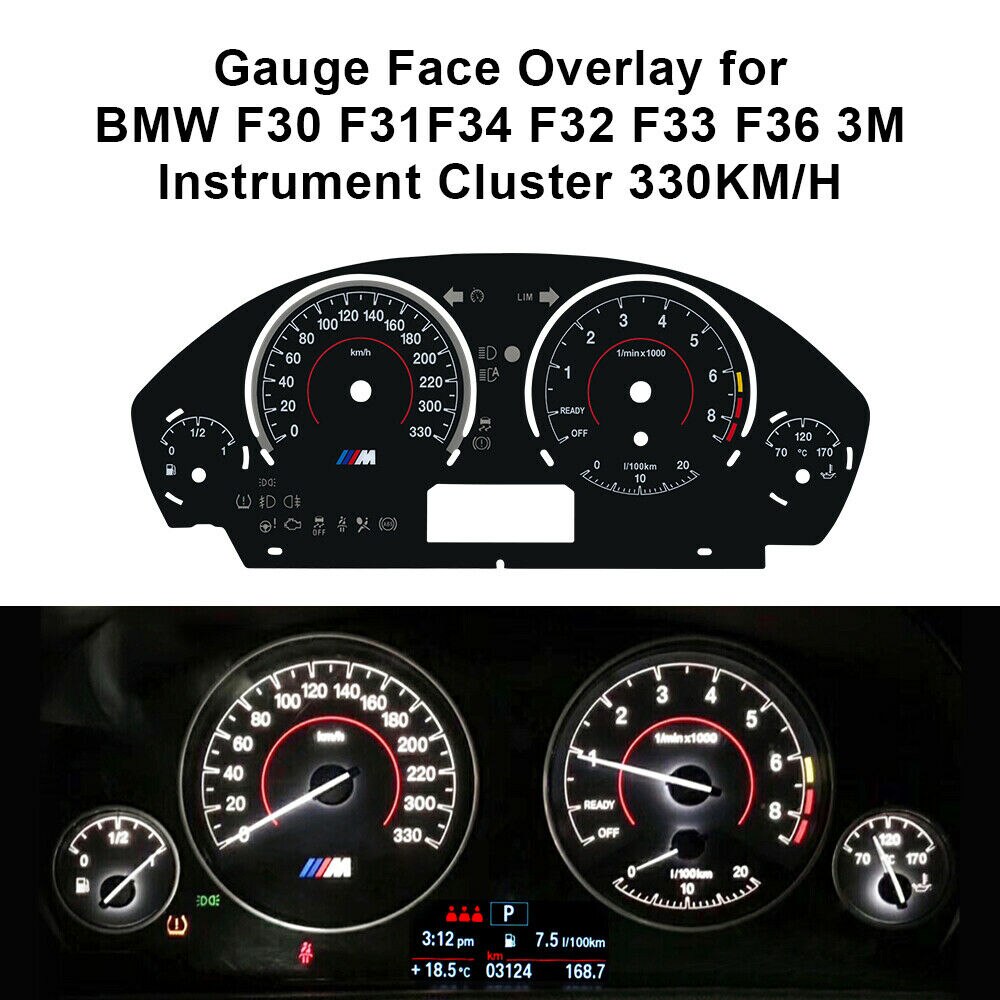 Gauge Gezicht Overlay Voor Bmw F30 F31 F34 F32 F33 F36 3M Instrument Cluster 330 Km/h