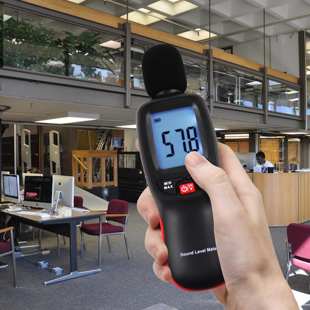 Decibel Meter Sound Level Tester 30~130dBA Noise Volume Measuring and Monitoring Instrument Digital LCD display w/ Backlight