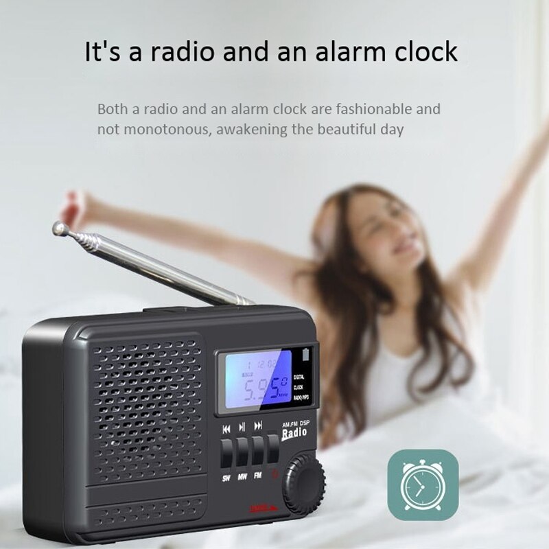 Multi-Band Multifunctionele Radio, Led Display Fm/Am Radio, stereo Anti-Zand Oplaadbare Radio