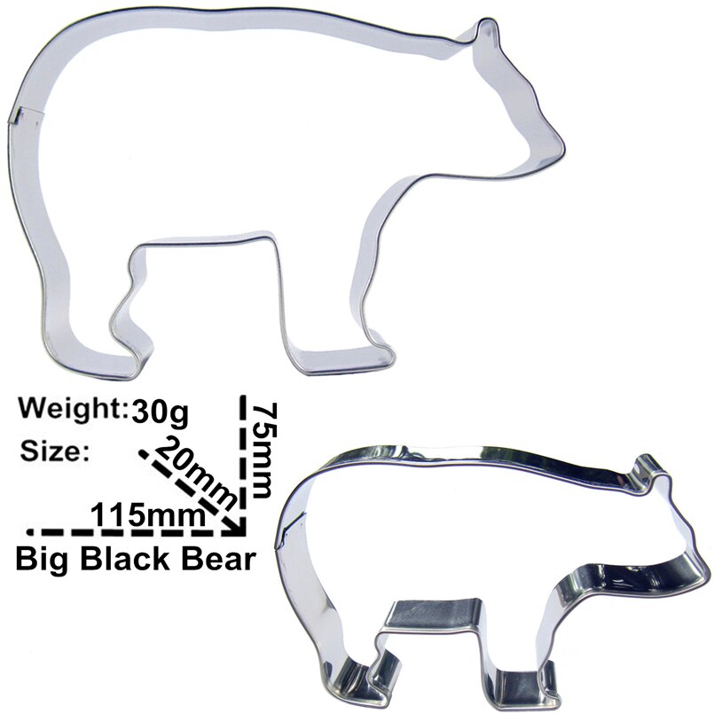 Coupe-biscuit en acier inoxydable, forme d&#39;animal de dessin animé, machine à gaufrer, pour le gaufrage, le sirop, le chocolat, moule de cuisson: H548