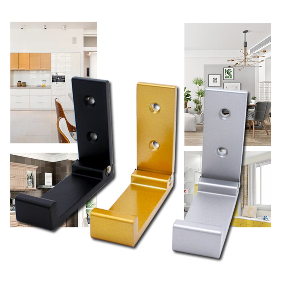 Perchero de aluminio para colgar ropa, gancho de aleación para colgar en la pared, plegable, para puerta, abrigo, sombrero, bolsas