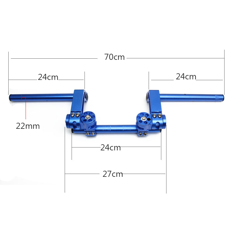 Motorcycle CNC Handlebar 7/8" 22mm Removable Adjustable Steering Handle Bar System 125cc Pit Bike Dirt Bike Motocross Scooter