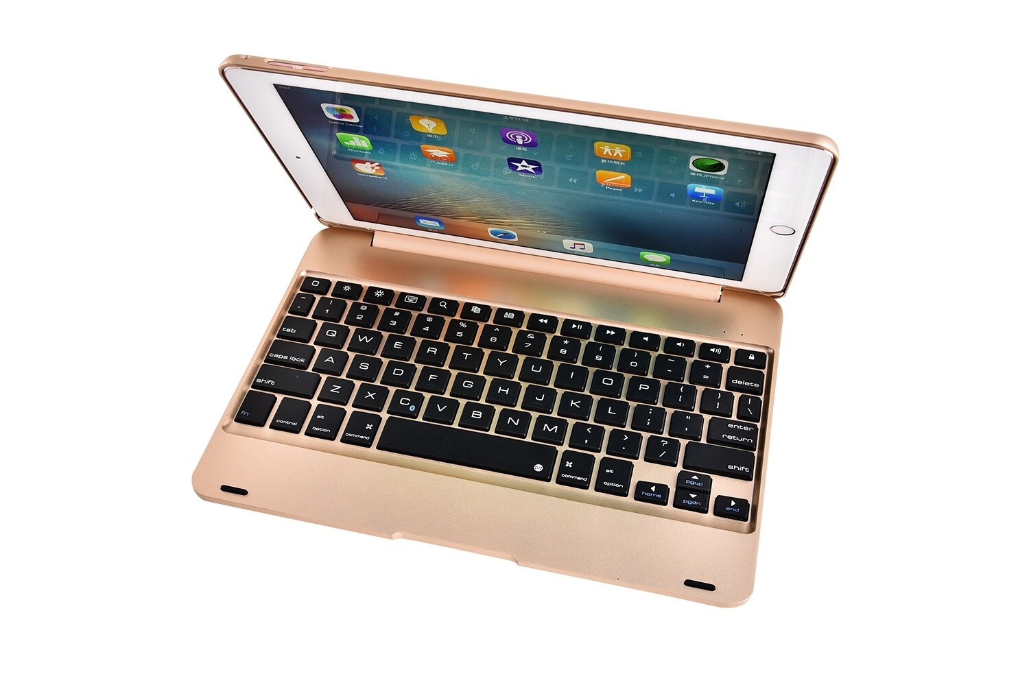 Dünne Drahtlose Bluetooth Tastatur Fall Stehen Smart Cover für IPad 10,2/10,5 Inch, Nicht Einschließlich Ipad: Gold