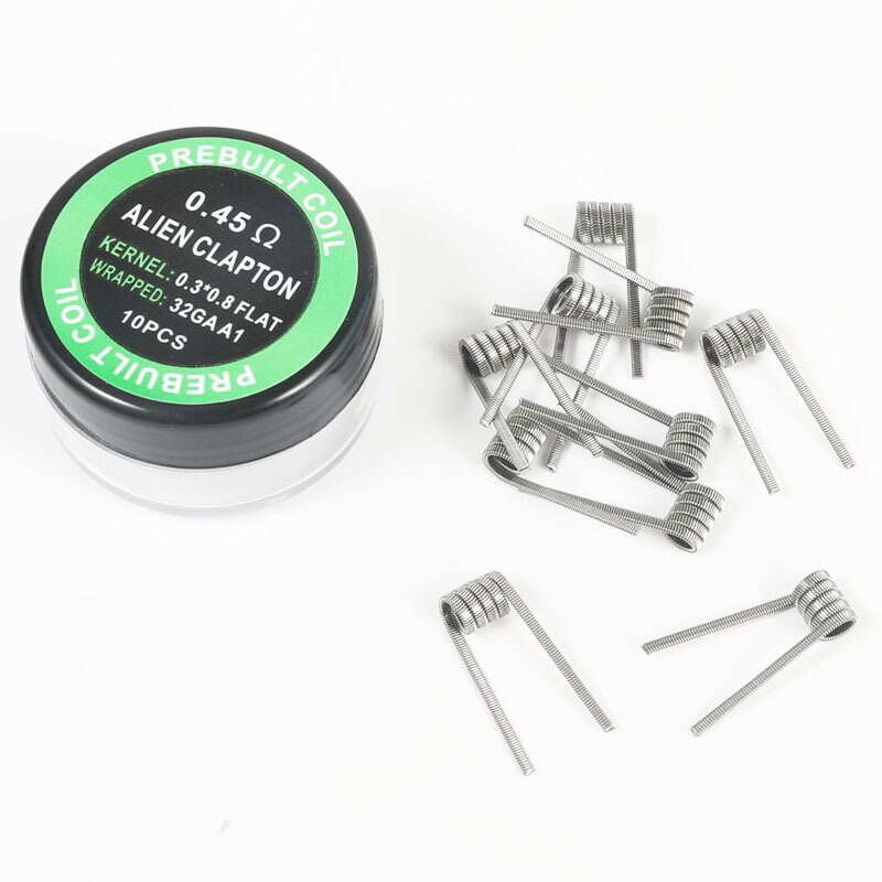 prebuilt coil Flat Mix twisted A1 Fused Alien Claptoning Quad Tiger Hive Fancy finished heating wire 10PCS/box