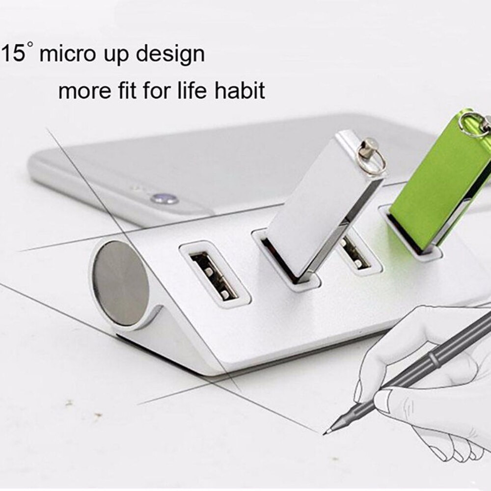 USB 2.0 Adapter High Speed Multi USB Splitter Portable Hubs USB 4 Ports for Laptop PC Computer