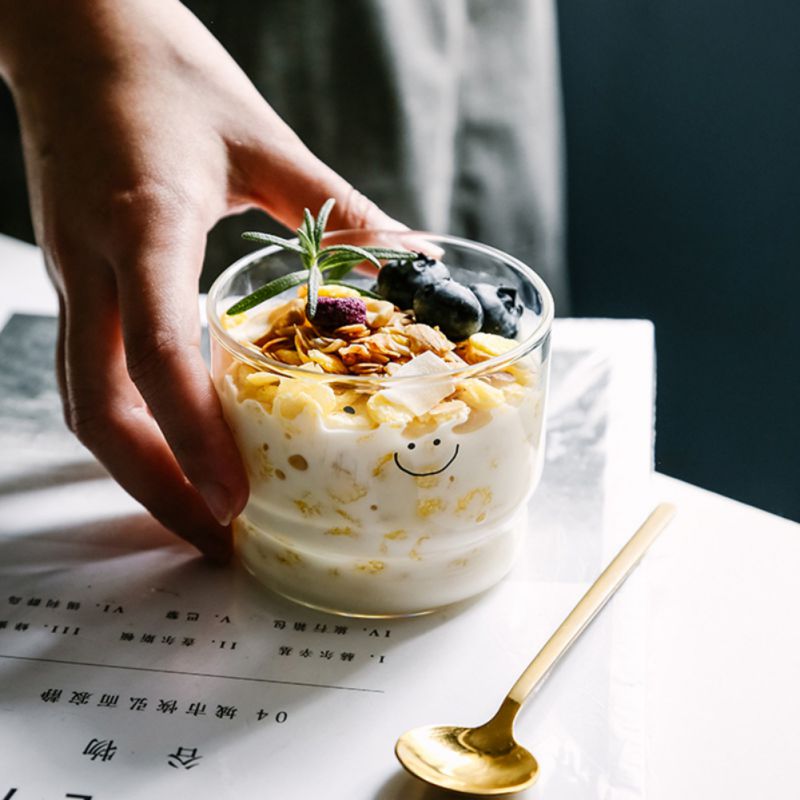 Hand-made Heat-resistant Milk Glass 300ml