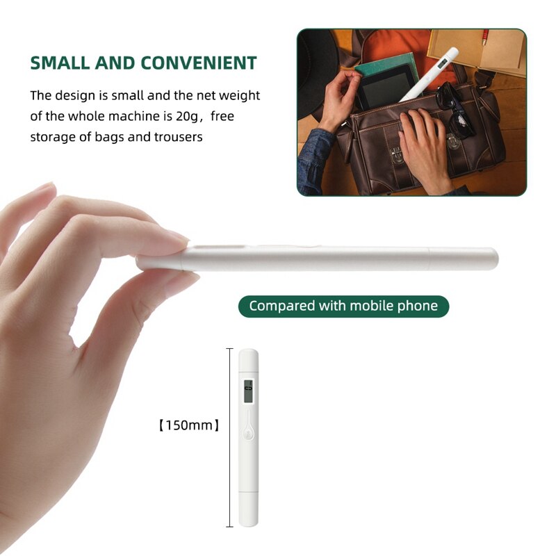 TDS Meter0-9990Ppm Digital Water Purity Tester Testing Pen Measure Monitor For Laboratory Aquarium Swimming Pool