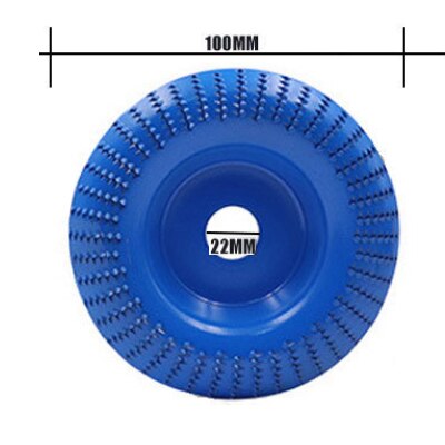 16mm/22mm Grinder Wheel Disc Wood Angle Grinding Wheel Abrasive Disc Tools Rotary Disc Sanding Wood Carving Tool: blue 22 100mm