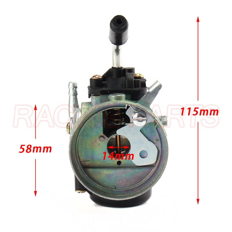 Mezoly luchtfilter 50mm schuin rood/zwart
