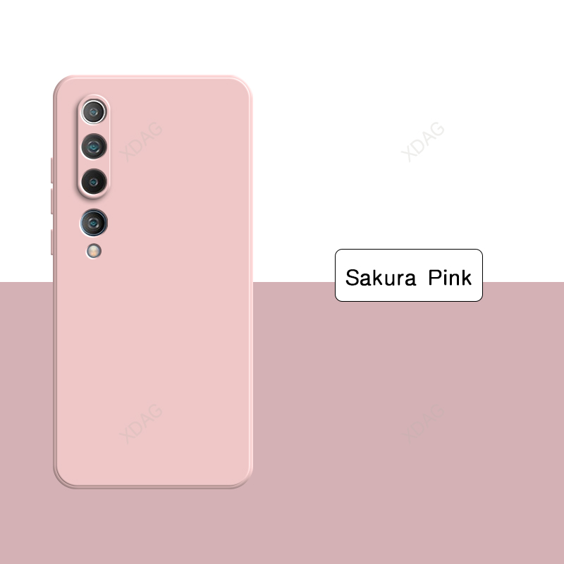 Husă de telefon originală de bază pentru xiaomi  mi 10 mi10 5g 6.67 ", silicon lichid simplu, pătrat, moale, carcasă spate de înaltă calitate: Multi