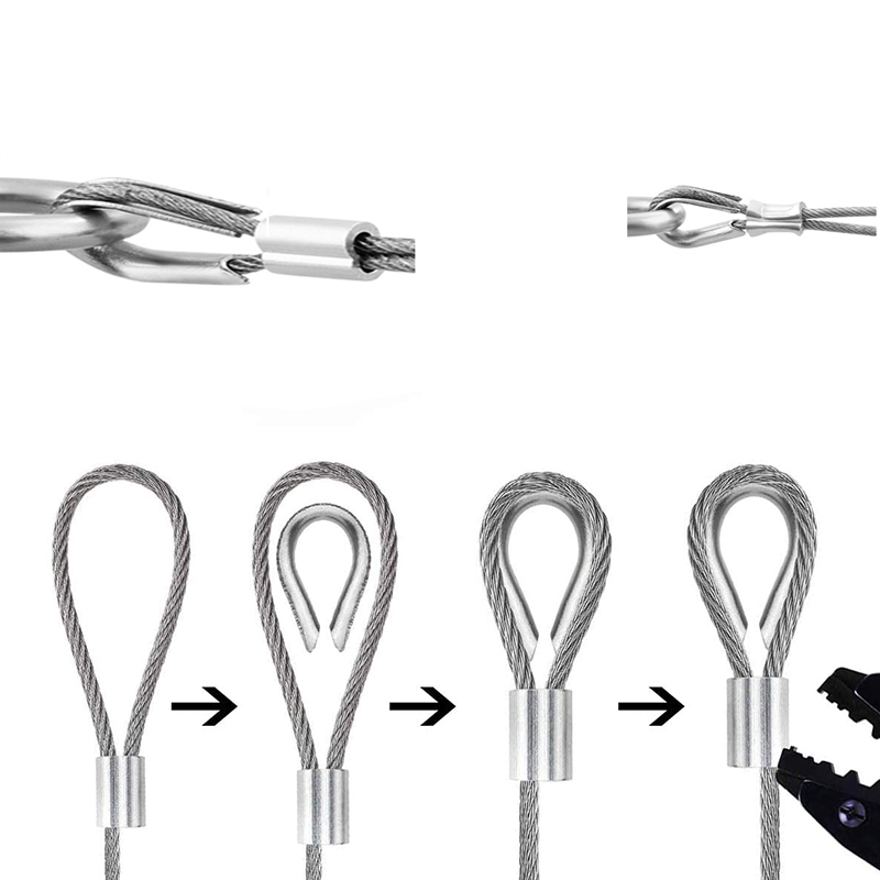 Sonnenschutz Segel quadratische Hardware--Anbausatz 15m/3mm Edelstahl beschichtetes Drahtseil für sterben Installation von Markisen zubehör