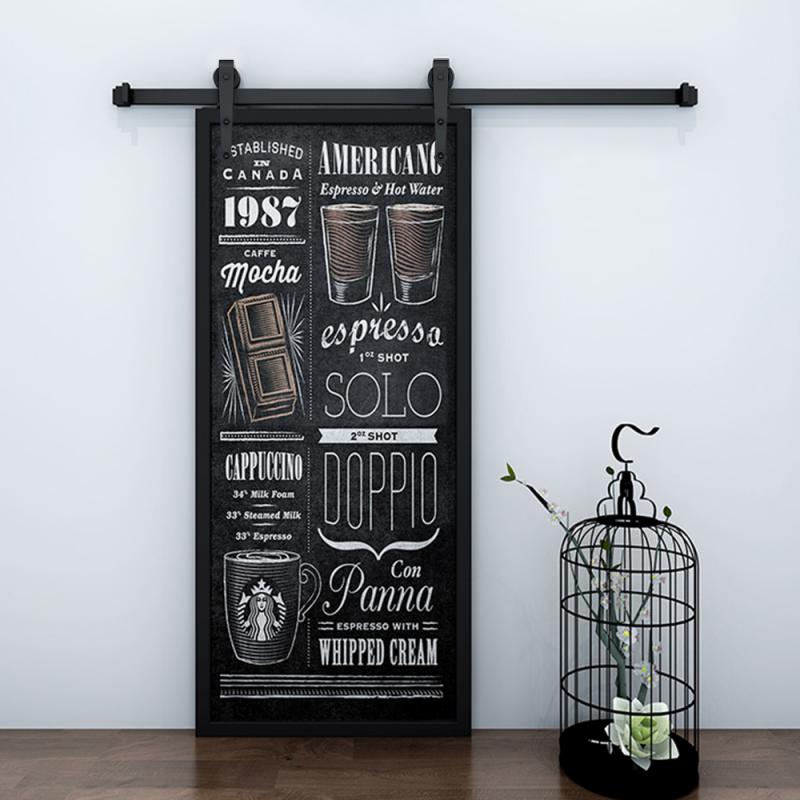 Hardware Wood Barn Door Hanging Rail Home Sliding Door Barn Track Hardware Sliding Door Track Kit Barn Door System Slide Kit HWC