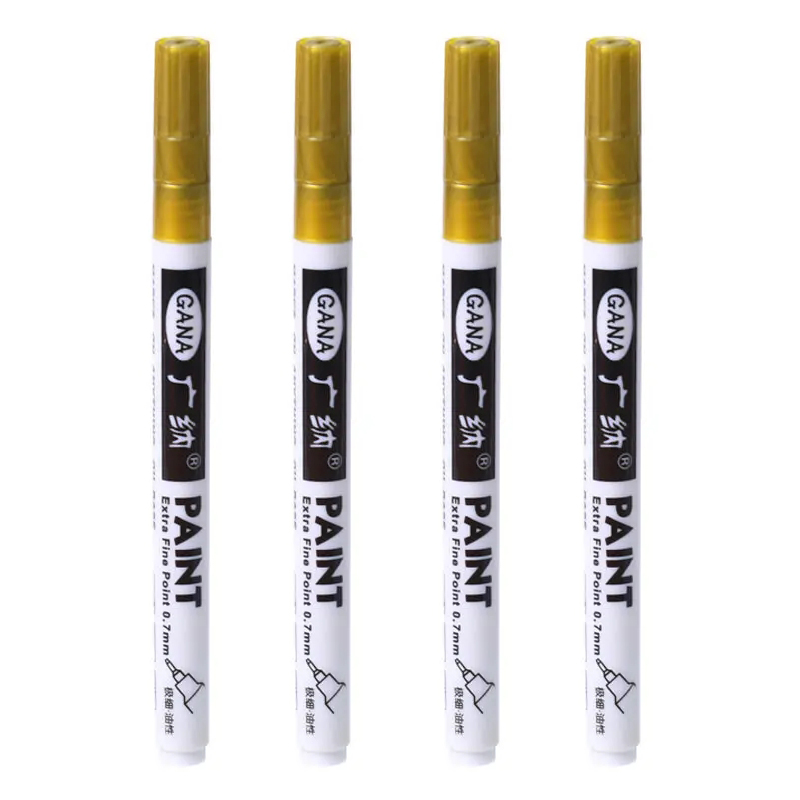 Rotulador permanente 4 unids/set bolígrafo de pintura aceitosa blanca para pintura rupestre piedra cerámica vidrio madera neumático tela Metal pintura acrílica 0,7mm: Rosa
