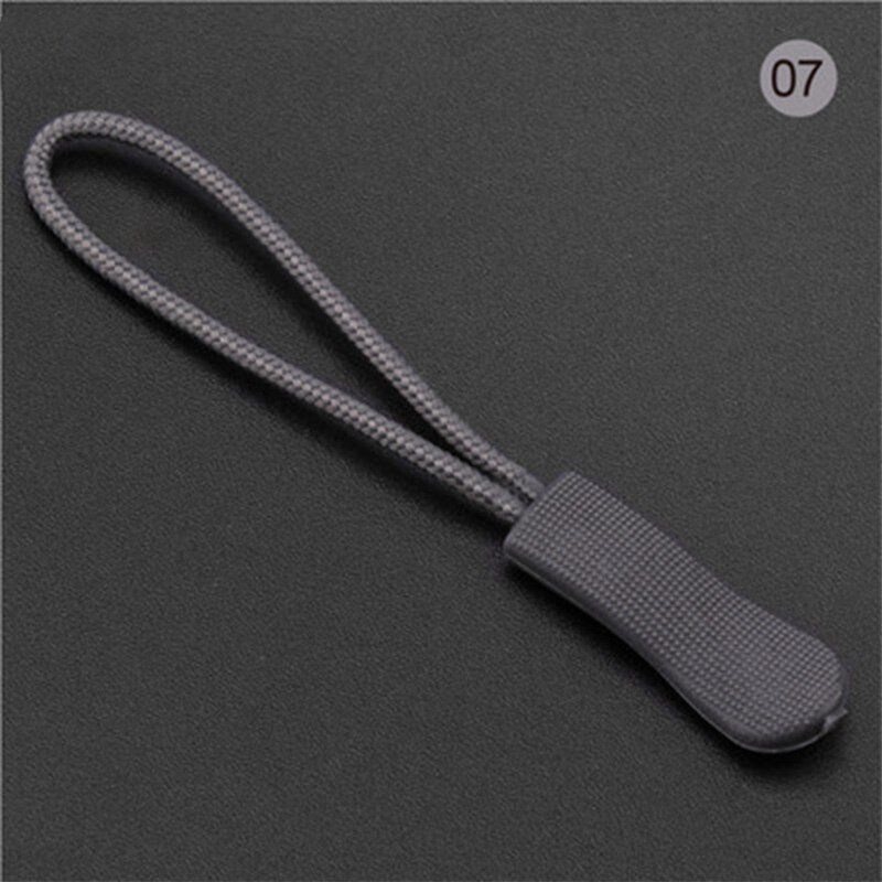 Tirette de fermeture à glissière, 10 pièces, cordon de fermeture à glissière, ajustement d&#39;extrémité, tête de fermeture à glissière de remplacement, Clip de fixation de boucle, valise vêtements, accessoires de couture à domicile: dark gray