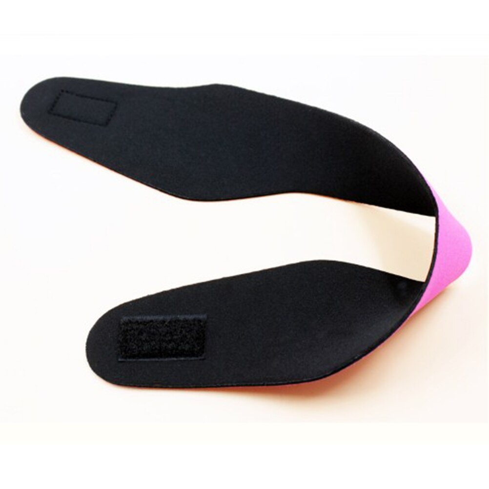 Diadema de natación de neopreno ajustable para niños y adultos, banda para el cabello de protección para las orejas, para Yoga y buceo (rosa roja)
