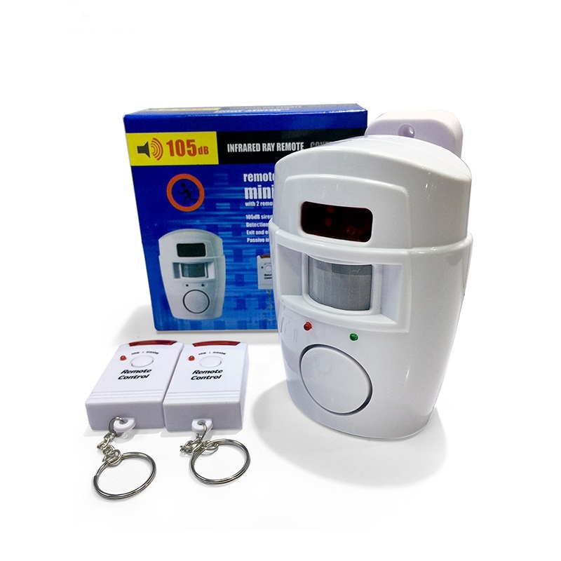 Wireless PIR/Motion Sensor Alarm+2 Remote Controls Alarm Burglar 105db: Default Title