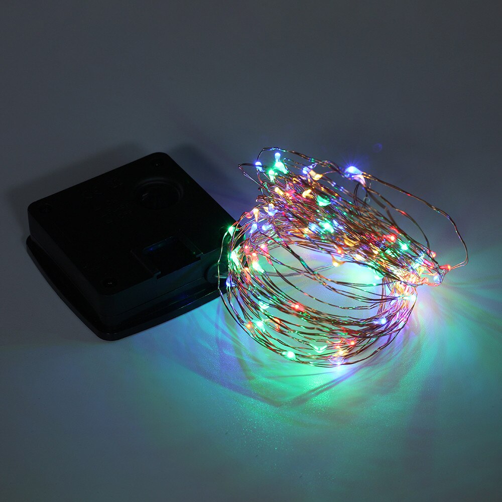 5m 50lights Outdoor Solar Powered Copper Wire Light String Fairy Party Decor