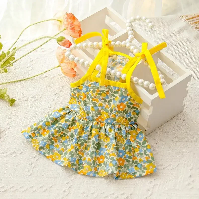 Huisdierkleding Lente/zomer Kleine kat/hond Kleine madeliefje Schouderriem Prinsessenjurk Huisdierkleding Kitten/hond Zachte jurk: XL / GRIJS