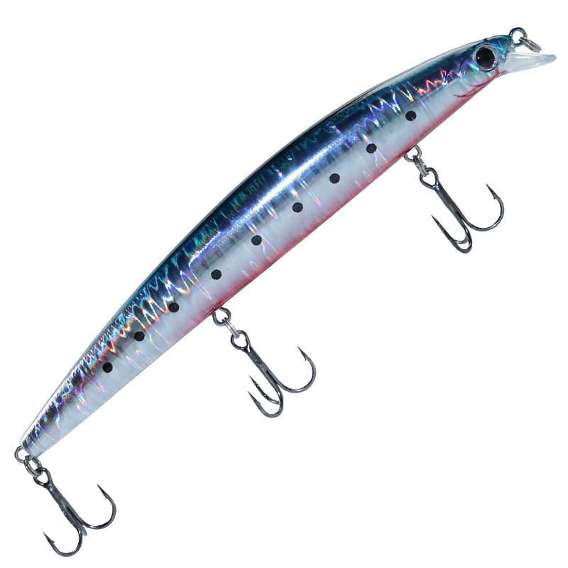 Señuelo de pesca Minnow 120mm 14,5g 140mm 21g agua salada lubina negra Lucio cebos duros de fundición larga