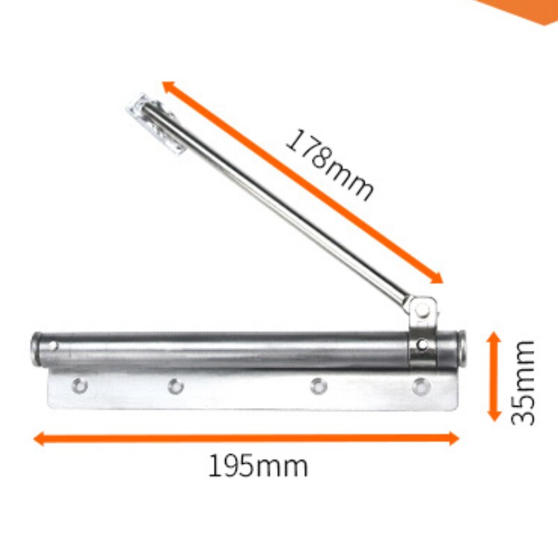 Adjustable Door Closer Stainless Steel Automatic Spring Latch Hinge For Home Office Fire Rated Door Furniture Hardware