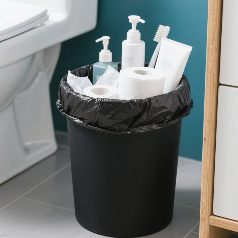 100/200/300 zwarte vuilniszakken, de perfecte keuze voor huishoudelijk gebruik. platte vuilniszakken voor het schoonmaken van huizen, keukens en kantoren.