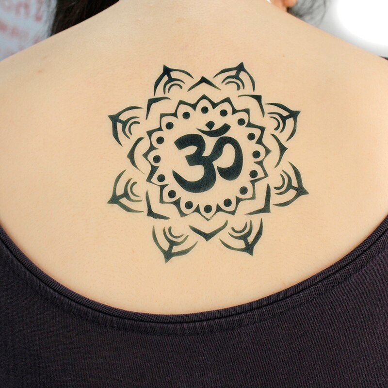 OPHIR Tijdelijke Tattoo Sjabloon Glitter Tattoo Airbrush Stencil 2 Patronen _ STE005G