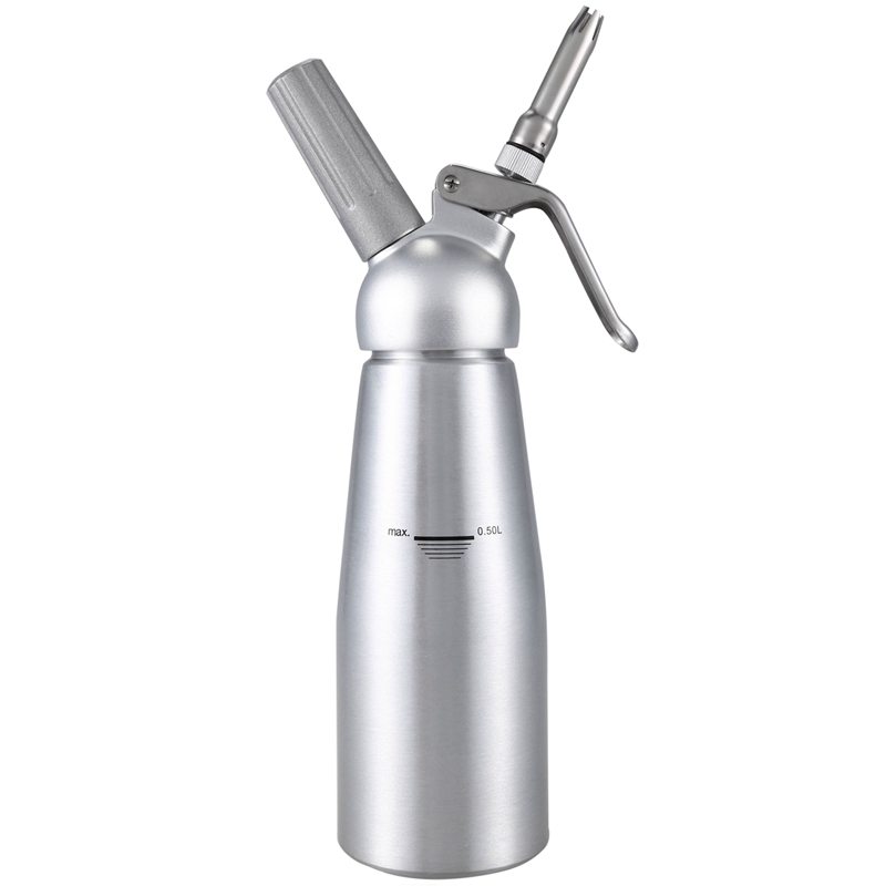 500 ml kremdispensere i aluminium, gourmetblender, dekorativt munnstykke og konditorrør: misligholde tittel