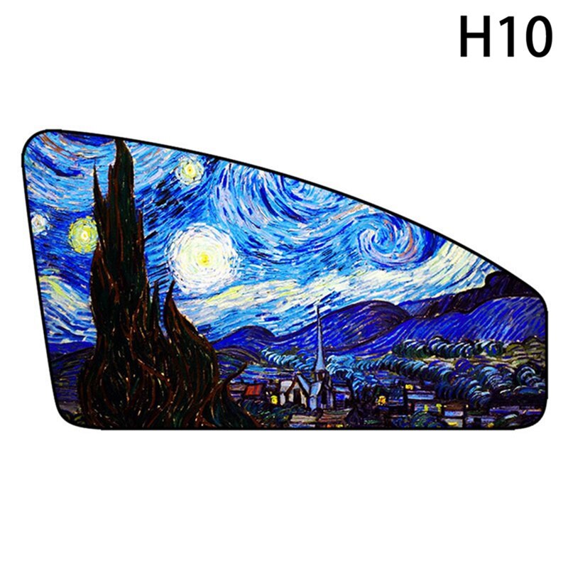 Cartoon Astronaut/Dolphin/Lavender/Tropical Rainforest/Van Gogh Starry Sky Magnetic Car Cover Sunshade Curtain Window Sun Visor: CAR13592H10
