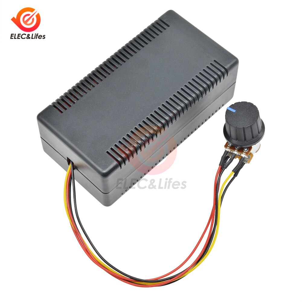Dc 10-50V 2000W 40A Dc Motor Speed Controller Pwm Hho Rc Controller Elektrische Motor Speed Regulator met Behuizing Verlengsnoer