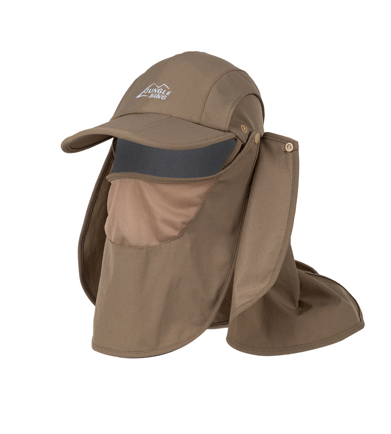 JUNGLE KING – chapeau de pêche unisexe, casquette de Protection solaire en plein air avec couvercle à rabat amovible pour le cou, pour la randonnée, MZ45,: light green