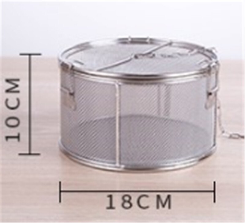 Stor 25*25cm 304 rostfri kryddpåse såssoppa smak kryddlåda te köttkorg gryta slaggseparering durkslag: W18 x h10 cm